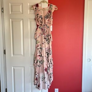 Leith floral print maxi dress size S